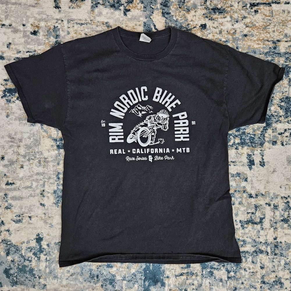 Rim Nordic Bike Park MTB T Shirt Men’s L Black Graphic Mountain Biking